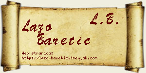 Lazo Baretić vizit kartica